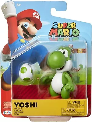 SUPER MARIO - 4 INCH YOSHI WiTH EGG FIGURE NEW • £13.95