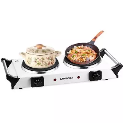 Portable Electric Cooker 2500w Double Hob Hot Plate Table Top Hotplate White • £24.99