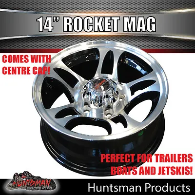 14x5.5  HQ Holden Rocket Alloy Mag Wheel Rim Caravan Boat Jetski Trailer • $139