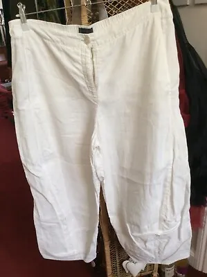 £35 • Buy White Oska Linen Trousers, Size 4