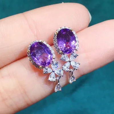 Fashion 925 Silver Filled Women Drop Earring Cubic Zircon Wedding Jewelry Gift • $2.81