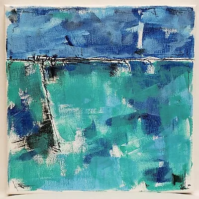 No.454 Original Abstract Modern Minimal Urban Landscape Painting By K.A.Davis • $80