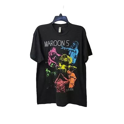 American Apparel Maroon 5 Dark Grey T-Shirt Large Unisex Las Vegas 2015 • $20