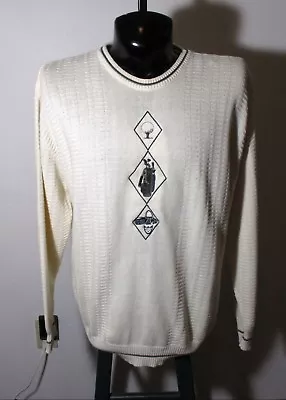 Men's PINNACLE Ivory Beige Long Sleeve Golf Sweater Size L NWOT • $20