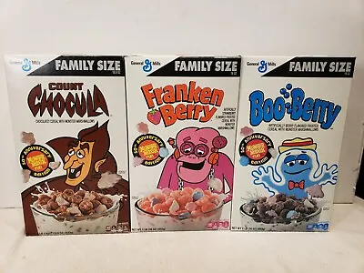 50th Anniversary COUNT CHOCULABOO BERRYFRANKEN BERRY Monster Cereal Box Sealed • $19.99