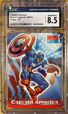 CGC 8.5 Captain America Marvel Legends (2001) Topps #7 NM/MINT+ • $25