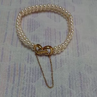 MIKIMOTO Akoya Baby Pearl 4.00mm K18 Yellow Gold Bracelet • $1027.99