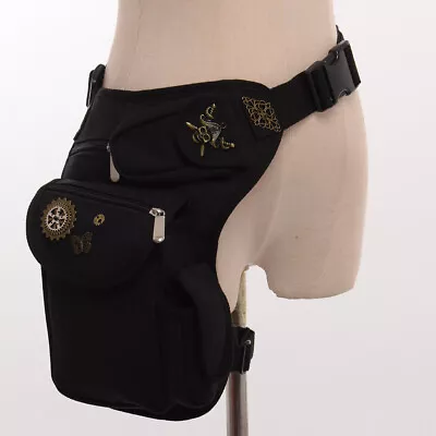 Vintage Rock Gothic Waist Belt Bag Packs Leg Hip Holster Purse Steampunk Bag • £17.99