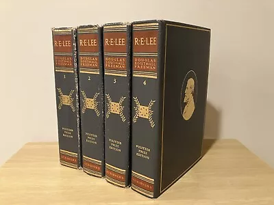 R E LEE - Douglas Freeman Pulitzer Prize Edition 1934/36 Robert E Lee 4 Vol Set • $125.99