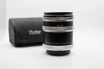 Vivitar Automatic Extension Tube Set For Canon FL/FD Lens 32mm 20mm 12mm W/ Case • $18