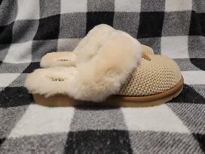 Ugg Cozy Knit Cream Sheepskin Classic Comfort Women's Slippers Size Us 11 • $75