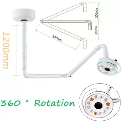 Dental 1200MM Ceiling-Mounted 36W LED Surgery Medical Exam Light Shadowless Lamp • $560.99