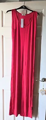 Red Racer Back Maxi Dress Size10 • £5.99