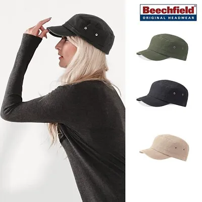 Vintage Urban Army Cap - Beechfield Casual Fashion Military Style Men/Women Hat • £11.59