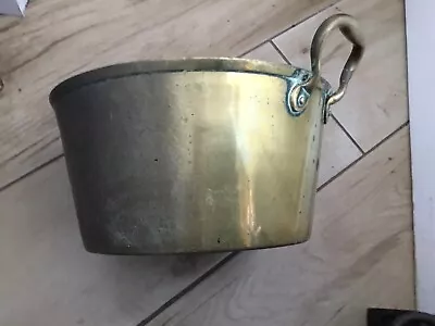 Early 20th C Brass Jam Pan Planter/Jardiniere Height 6” Diameter 11” Wt 3.5kg • £40