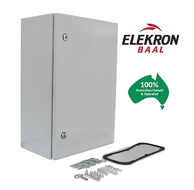 $171 • Buy Electrical Steel Enclosure Box Cabinet Switchboard 600(H)x400(W)x300(D) IP66