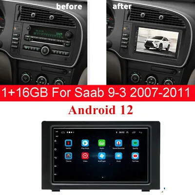 7'' Android 12 Car Stereo Radio Head Unit GPS Navi Player For Saab 9-3 2007-2011 • $167.90