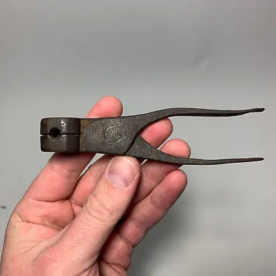 Antique Blacksmith Hand Forged Bullet Musket Ball Mold Iron Tool • $75