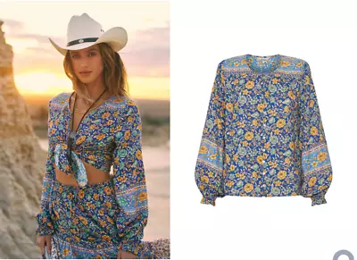 $55 • Buy NWT ARNHEM Phoebe Boho Blouse In Waterfall Blue Floral Sz 14 RRP $159 [sh