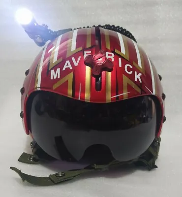 Top Gun Maverick Custom Helmet With Lamps Antiqmarcking And Colour By Request • $550