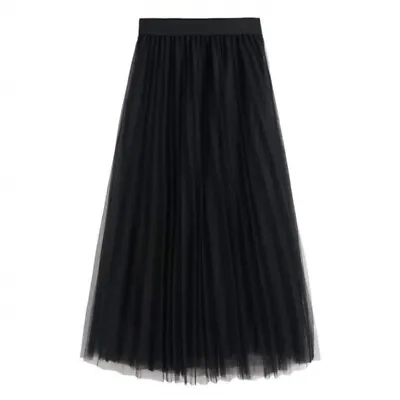 £13.35 • Buy Ladies High WaistRuffel Mesh TUTU Skirt 3 Layers Fancy Net Tulle Pleated Dress