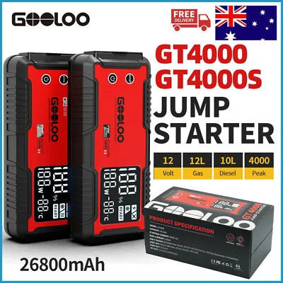 $269.99 • Buy Jump Starter 4000A Portable Battery Pack 12V Car Battery Charger Booster Jumper 
