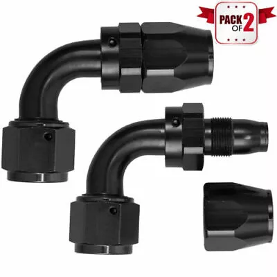 £11.89 • Buy AN -6 AN6 6-AN 90 Degree Swivel Fast Flow Oil Fuel Hose End Fitting Adaptor UW