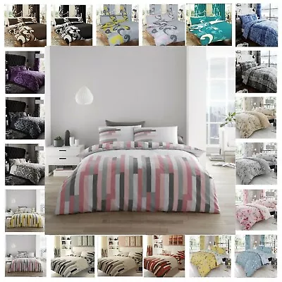 Reversible Floral Duvet Quilt Cover Bedding Set Single Double King Size Luxury • £15.99