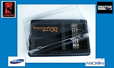 2 RAM Memory Box-Packaging-Tray Sfor DDR DIMM Module Anti Static- Qty 2 Fits 100 • $21.60