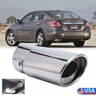 Car Exhaust Pipe Tip Rear Tail Throat Muffler Tailpipe  2.5'' Inlet For Nissan • $12.87