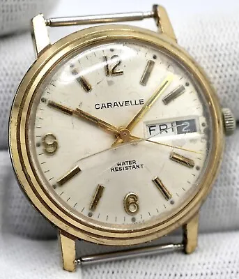 $22.99 • Buy Vintage Caravelle 1972 N2 11ULCB 17 Jewels Caliber AS 1904 Watch Running Well