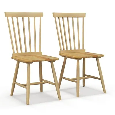 Farmhouse Dining Chairs Set Of 2 Kitchen Wooden Chair Windsor Spindle Back Chair • $108.97