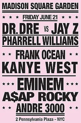 Dr Dre / Jay Z / Eminem 16  X 12  Photo Repro Concert Poster • £8
