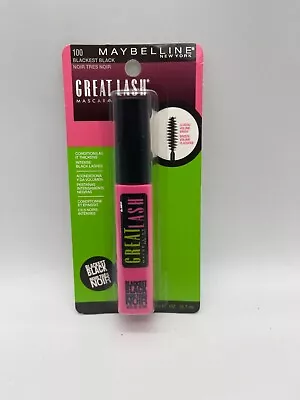 Maybelline Great Lash Washable Mascara 100 BLACKEST BLACK  0.43 Fl Oz • $9.88