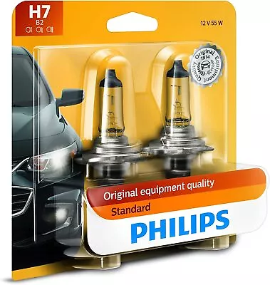 Philips H7 Standard Halogen Replacement Headlight Bulb 2 Pack White • $16.51