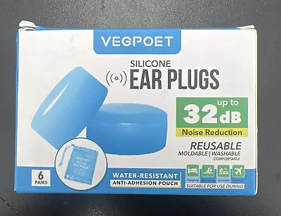 Ear Plugs For Sleeping - Vegpoet Reusable Moldable Silicone Earplugs Noise Ca... • $20