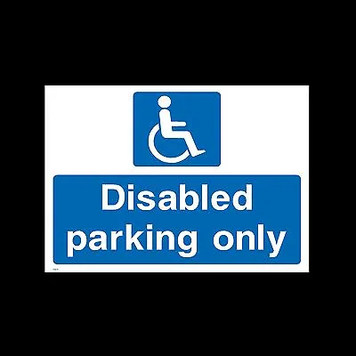 £0.99 • Buy Disabled Parking Only Sign, Sticker, Metal - All Sizes & Materials - (HS11)