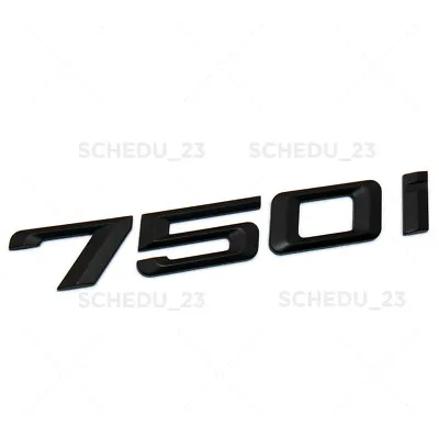 Matte Black 750i Letter Logo Emblem Badge Trunk Lid M Power Performance F01 F04 • $11.99
