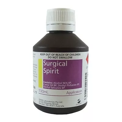 SURGICAL SPIRIT 100ML Rubbing ISOPROPYL ALCOHOL IPA DISINFECTANT BACTERIA • $8.60