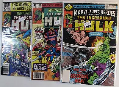 Marvel Super Heroes Lot 3 #77 Whitman9091 Marvel 1978 Reprint Hulk Comics • $17.59