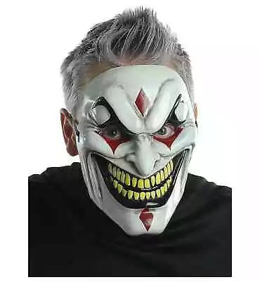 Evil Clown Horror Jester Joker Sinister Creepy Scary Halloween Mens Costume Mask • $32.95