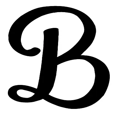 Cursive Monogram Letter B Vinyl Decal Sticker For Home Cup Car Decor Choice A483 • $1.99