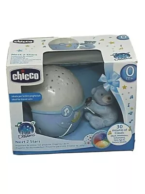 Chicco Next2Stars Cot Projector Baby Nightlight- Music -Blue ✨GREAT FOR BABIES✨  • £28.99