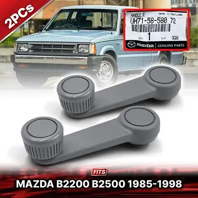 GENUINE L+R Window Crank Handle Gray For Mazda B2000 B2200 B2500 B2600 1985-1998 • $32.35