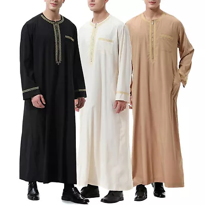 Muslim Men Robe Muslim Clothing Muslim Clothing Jubba Kaftan Dishdash Thobe UK • £13.99