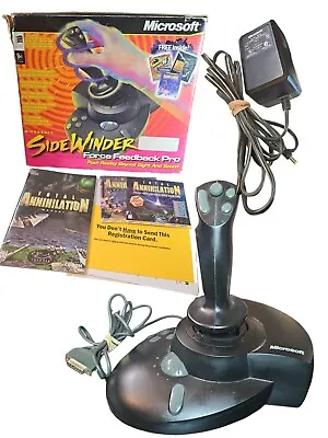 Microsoft SideWinder Force Feedback Pro Joystick Complete W/charger Manual • $49.99