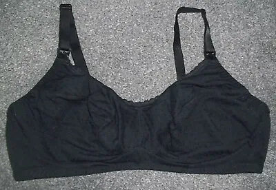 Marks & Spencer Cotton Rich Maternity Nursing Bra Black 40B • £3.99