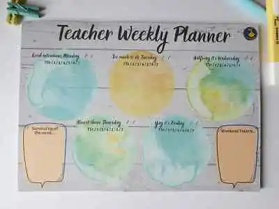 £6 • Buy Teacher A4 Weekly Desk Pad/Desk Planner/Weekly Planner By TeachersDoLaugh