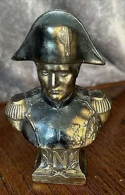 Vintage Small Metal Bust Of Napoleon - Stamped 365 France • £25