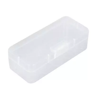 Mini Storage Containers Clear Rectangular Home Organizer Box With Flap Lid • $8.36